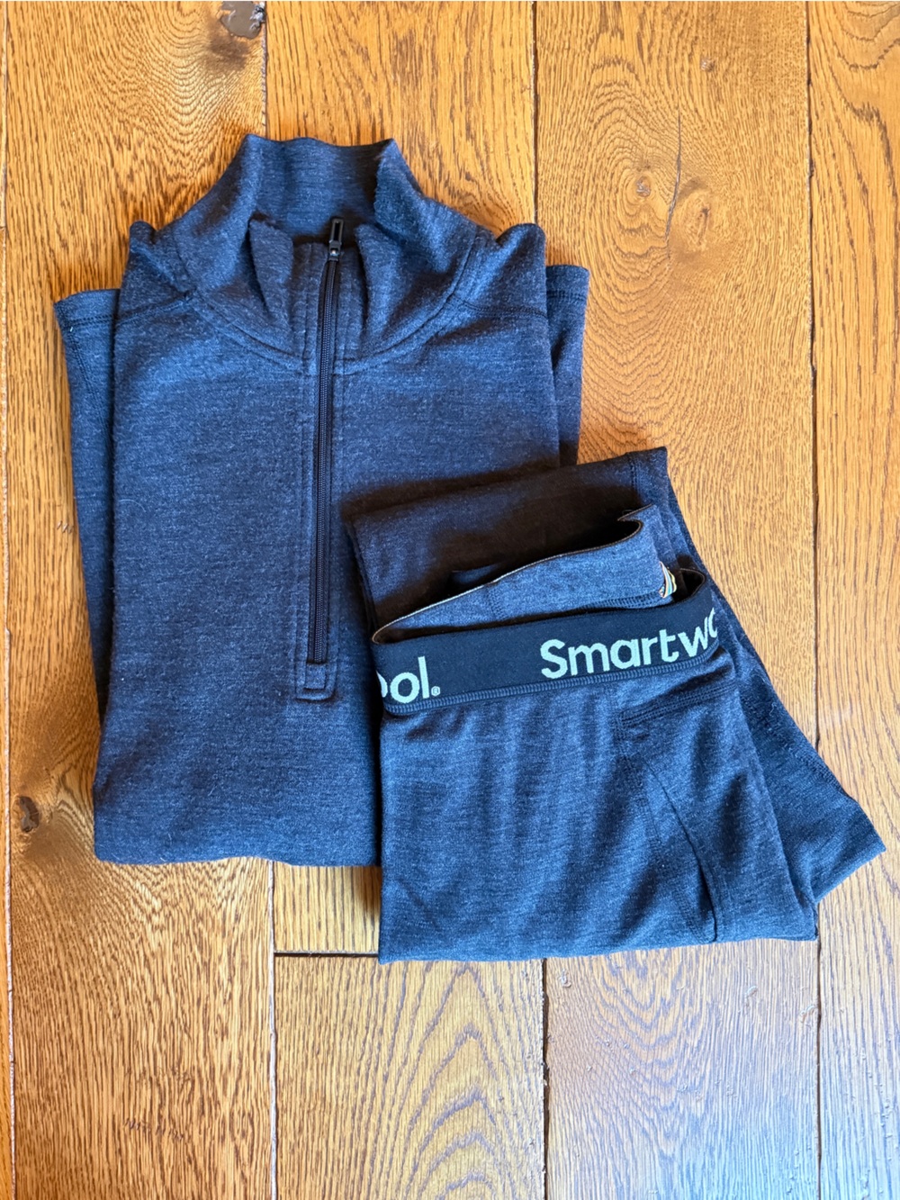 Smartwool Men’s Long Underwear Top and Bottom Set, Both Size S